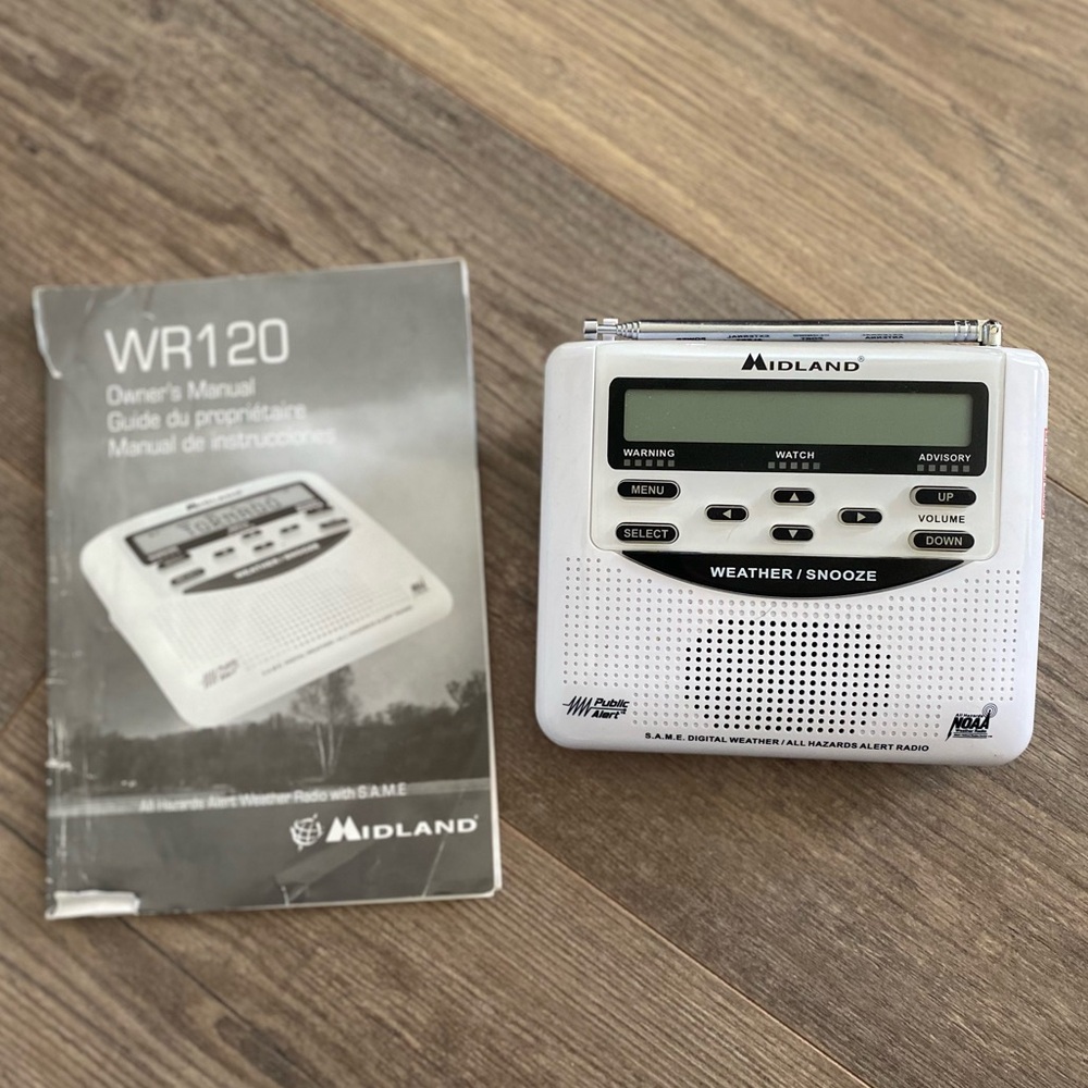 MIDLAND WR120 NOAA S.A.M.E. DIGITAL WEATHER & EMERGENCY ALERT RADIO & ALARM